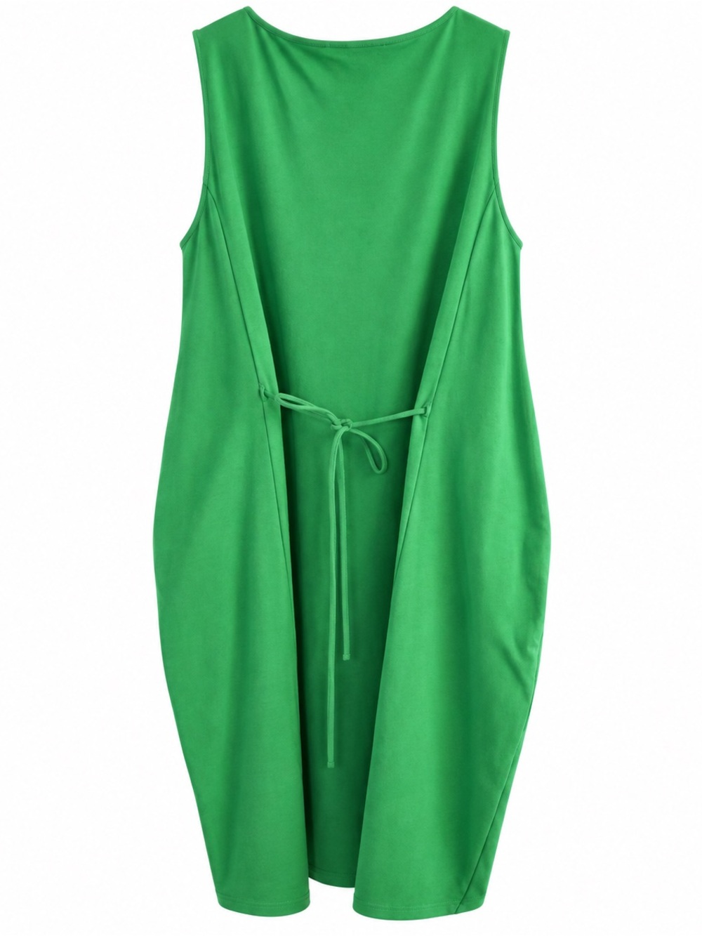 COS Green Sleeveless Cocoon Shift Dress Tie Back Size L - Picture 4 of 4